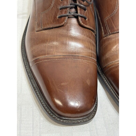 J Johnston Murphy Brown Leather Oxford Toe Cap Dress Shoes Size 11.5 M COMFORT main image 12
